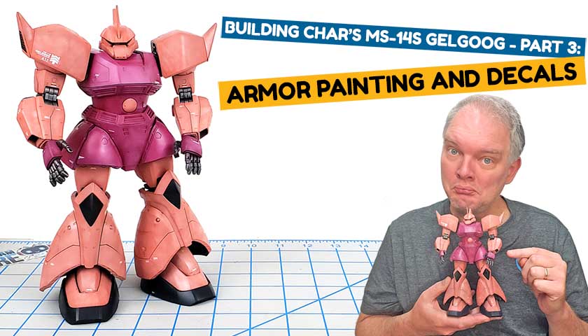 Bandai’s Master Grade Char’s MS-14S Gelgoog Part 3: Armor Painting And Decals