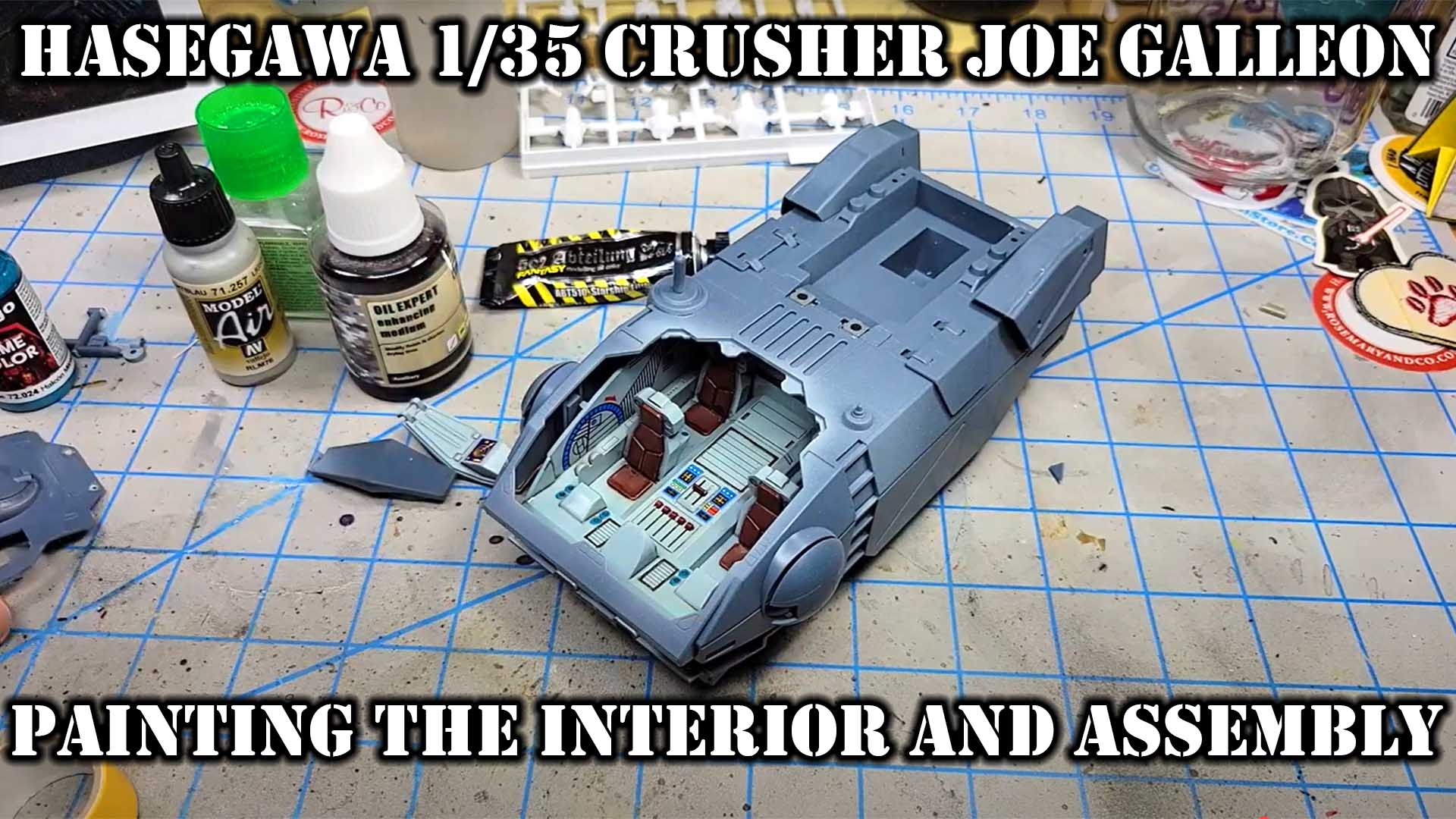 Hasegawa 1/35 Crusher Joe Galleon: Painting The Interior And Assembly