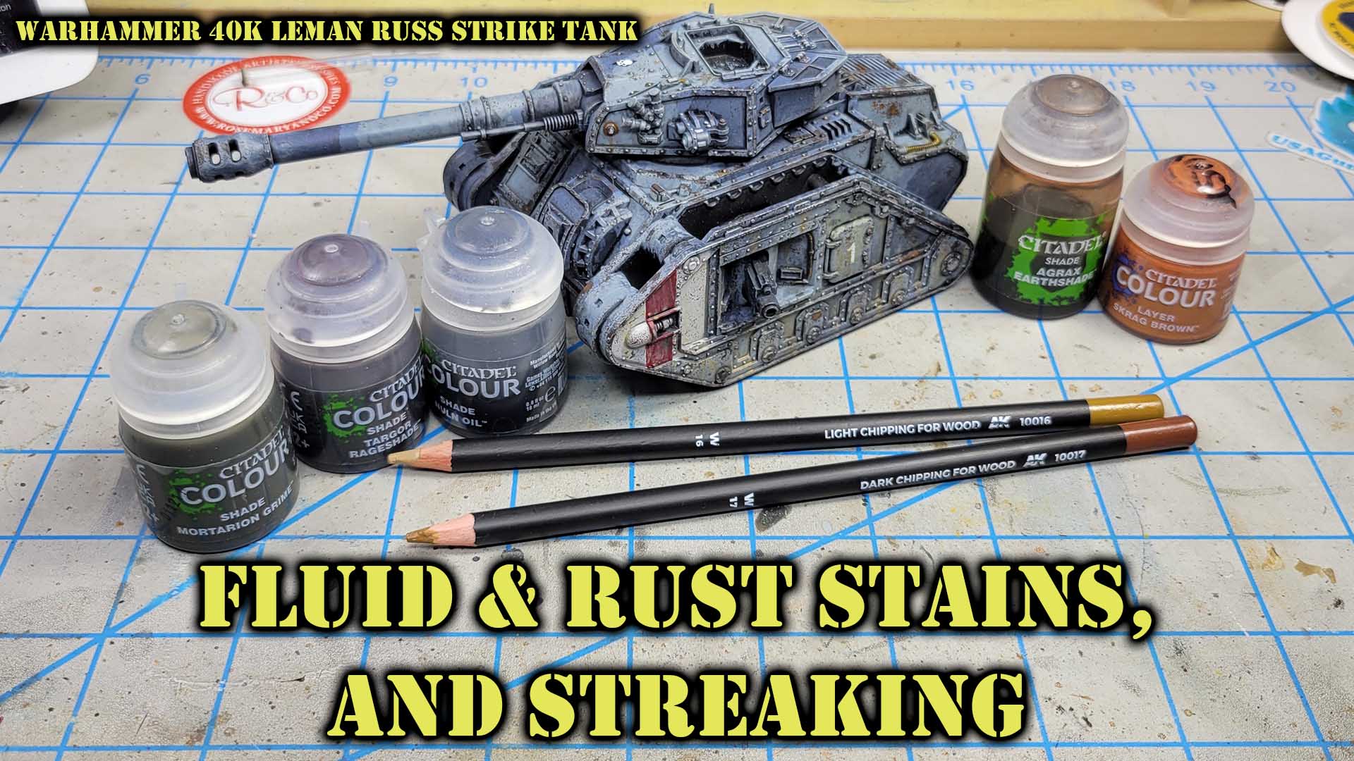 Adding Fluid & Rust Stains and Streaking – Leman Russ Strike Tank